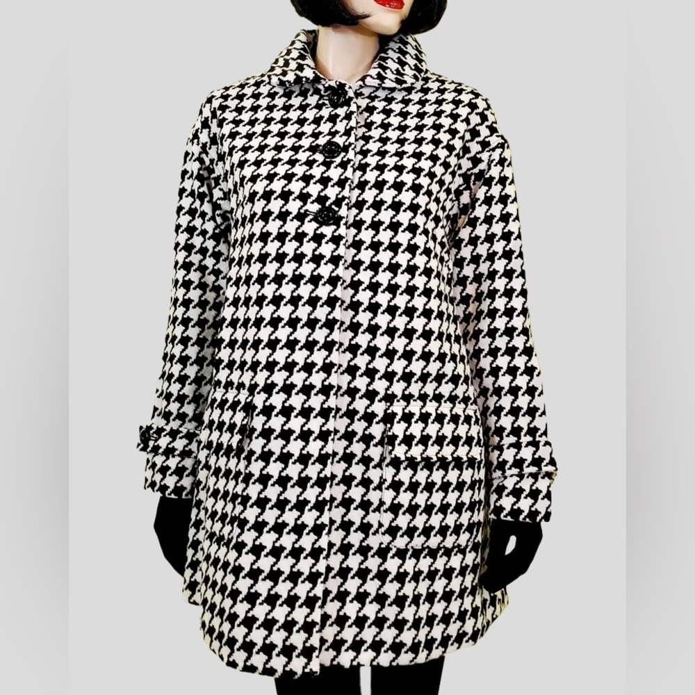 Milo houndstooth coat by Hell Bunny